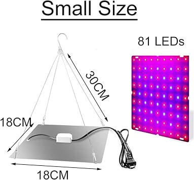 LED 植物成長ライト 1000 ワット/2000 ワットフルスペクトル水耕栽培ランプ植物フィト野菜花屋内超薄型パネル 育苗用Small Size