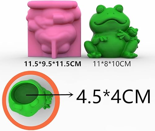 Miniatura 2 de Molde de silicona para macetas, forma de animal 3D, moldes de silicona para suculentas, para hormigón, cemento, yeso, arcilla polimérica, fundición