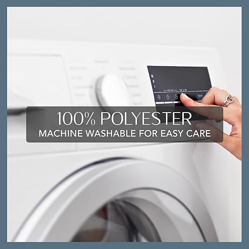 Miniatura 4 de Elrene Home Fashions Mantel de tela con borde botánico de flores silvestres de amapola, redondo, 70 x 70 pulgadas