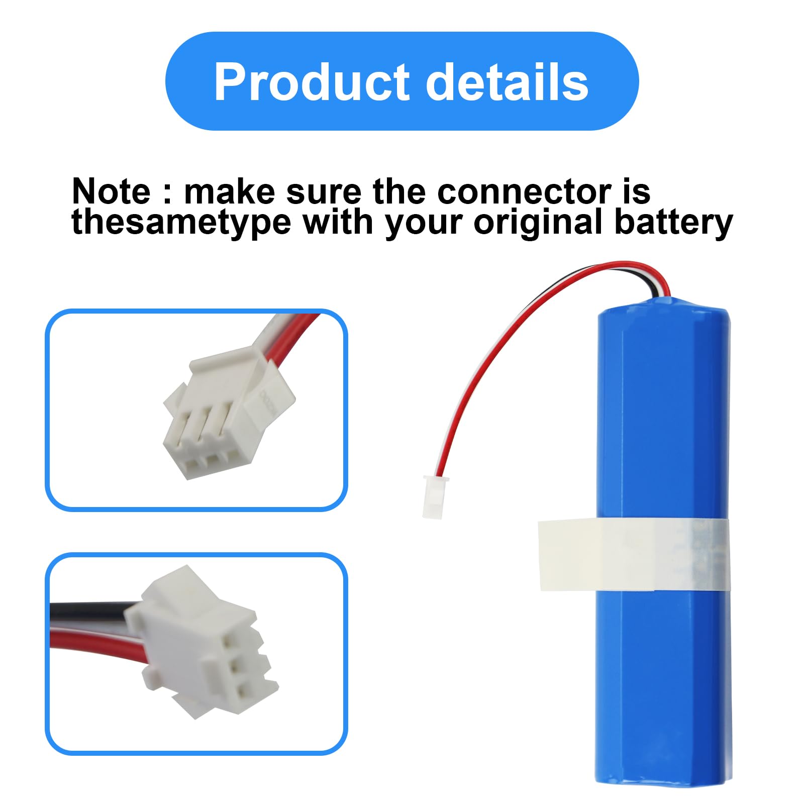 MULS Vacuum Replacement Battery for HONITURE Q6, Q6 Pro, Q6 Se, Philips FC8972, Haier TAB-T530S, Zoozee Z50 Robot Vacuum Cleaner Accessories Spare Parts 14.4V 5600mAh