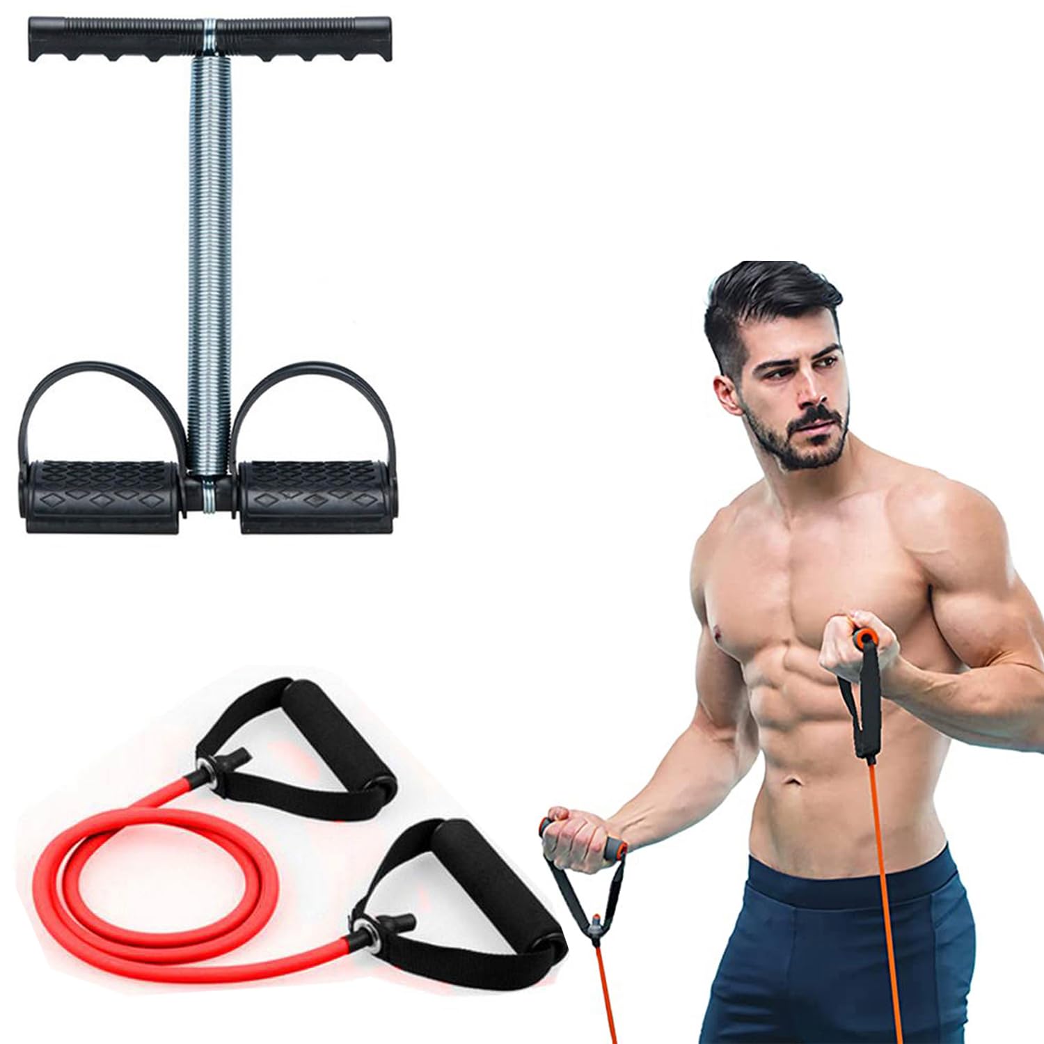 Tummy Trimmer Toning Tube Full Body Exerciser Home Gym Equipment Combo Abs Workout for Men Women Leg Hand Biceps Exercise Equipment, Multicolour (B0CXJ77G2Q) Amazon Price History, Amazon Price Tracker