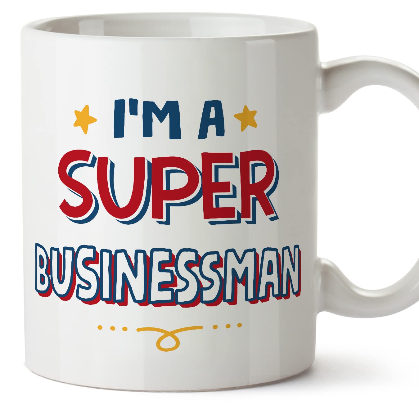 MUGFFINS Businessman Man Mug - in English - I'm Super - Funny Gift for Colleagues - Ceramic 11oz Mug โ image 1