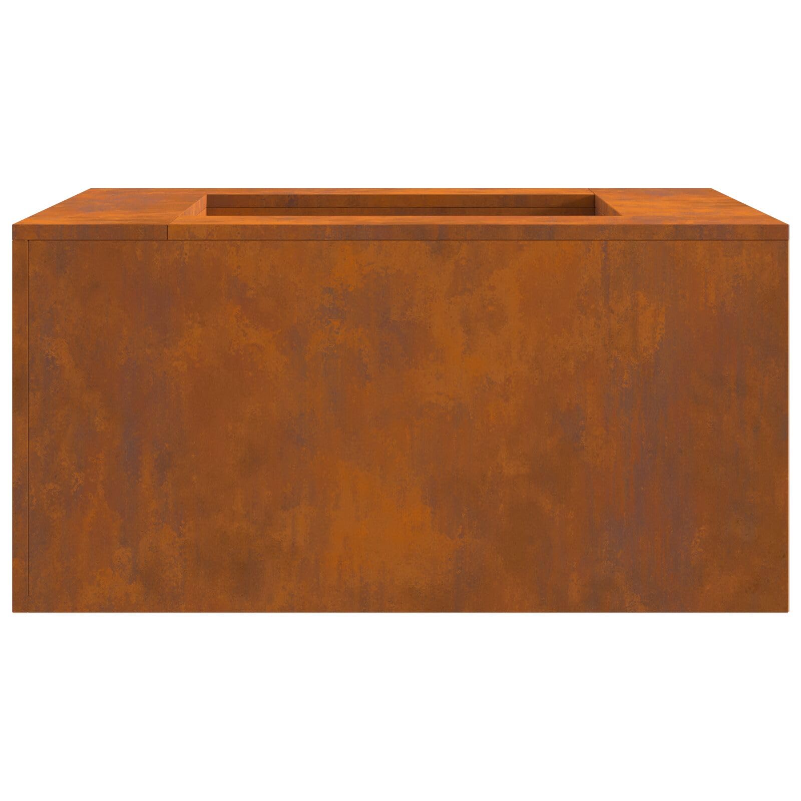 Kwadratowy palenisko ze stali corten 80x80x40 cm - 858921