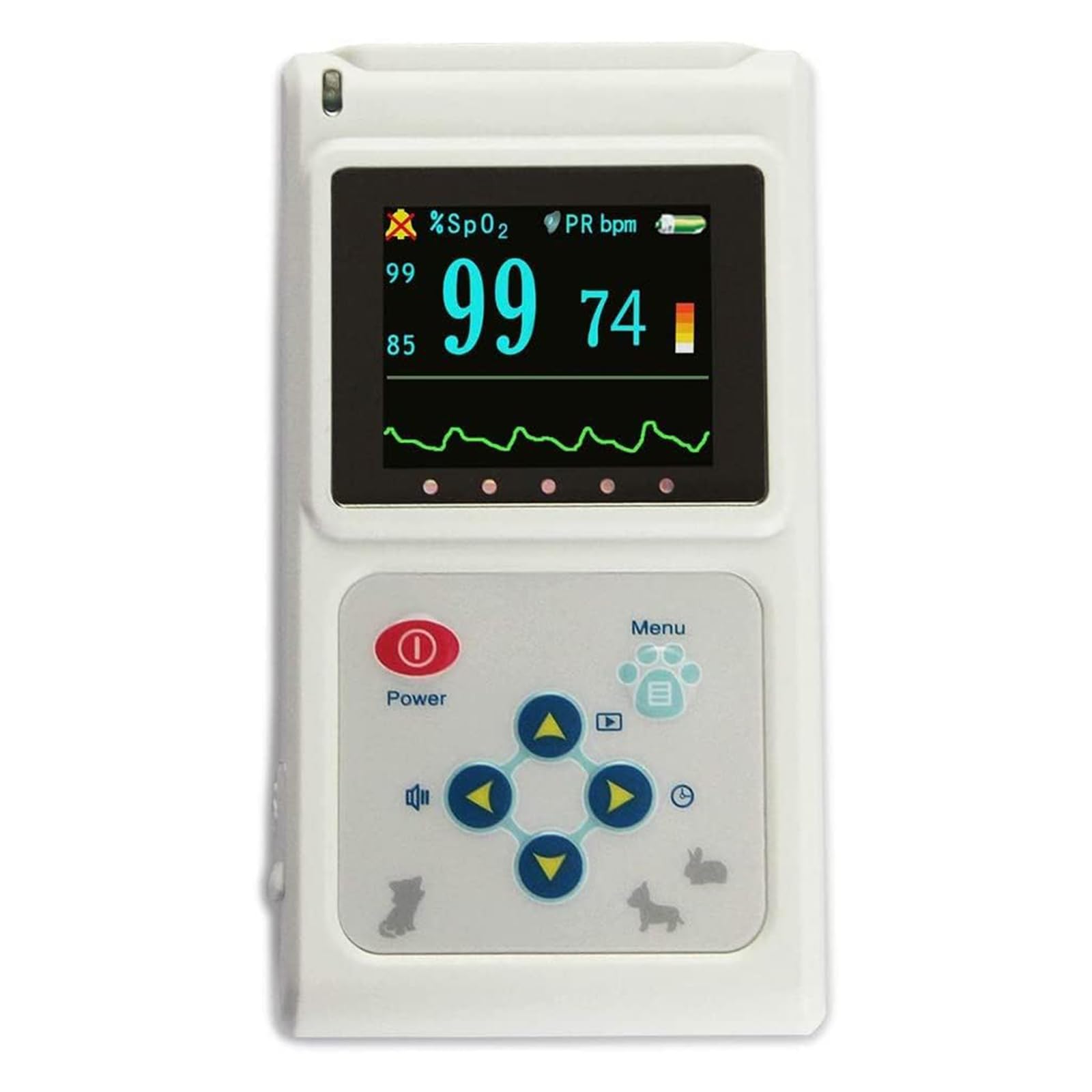 Pulsossimetro Auricolare Veterinario, Pulsossimetro Portatile per Animali, Display OLED. Luminosità dello Schermo Regolabile, per Il Tuo Cane, Gatto, Cavallo, Mucca, Pecora, Coniglio