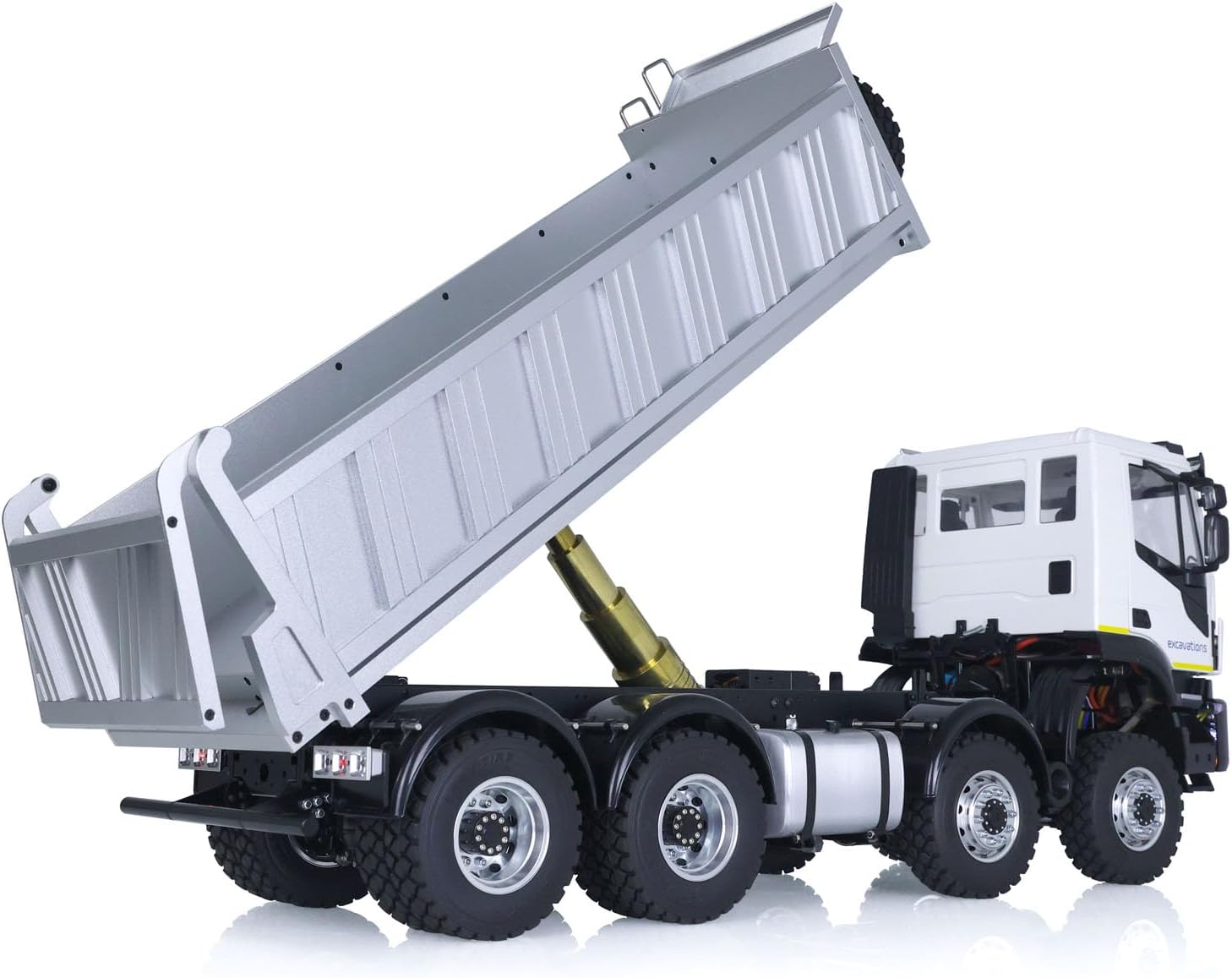 LESU 1/14 RC Hydraulic Dumper Truck with dump bed raised