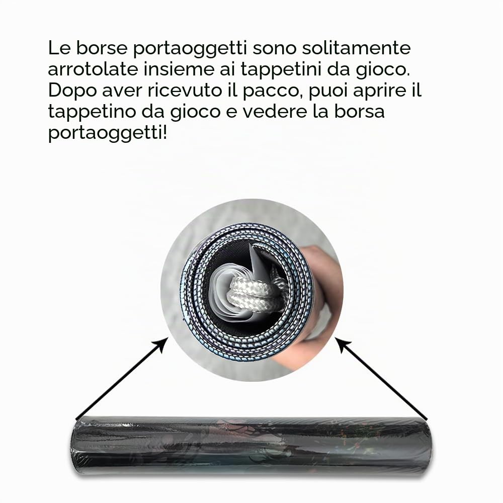 MTG, tappetino da gioco, dimensioni 61 x 35,6 cm, con borsa portaoggetti con retro antiscivolo, ideale per gli appassionati di giochi di carte TCG, tappetino per mouse, drago ombra (senza mazzo)