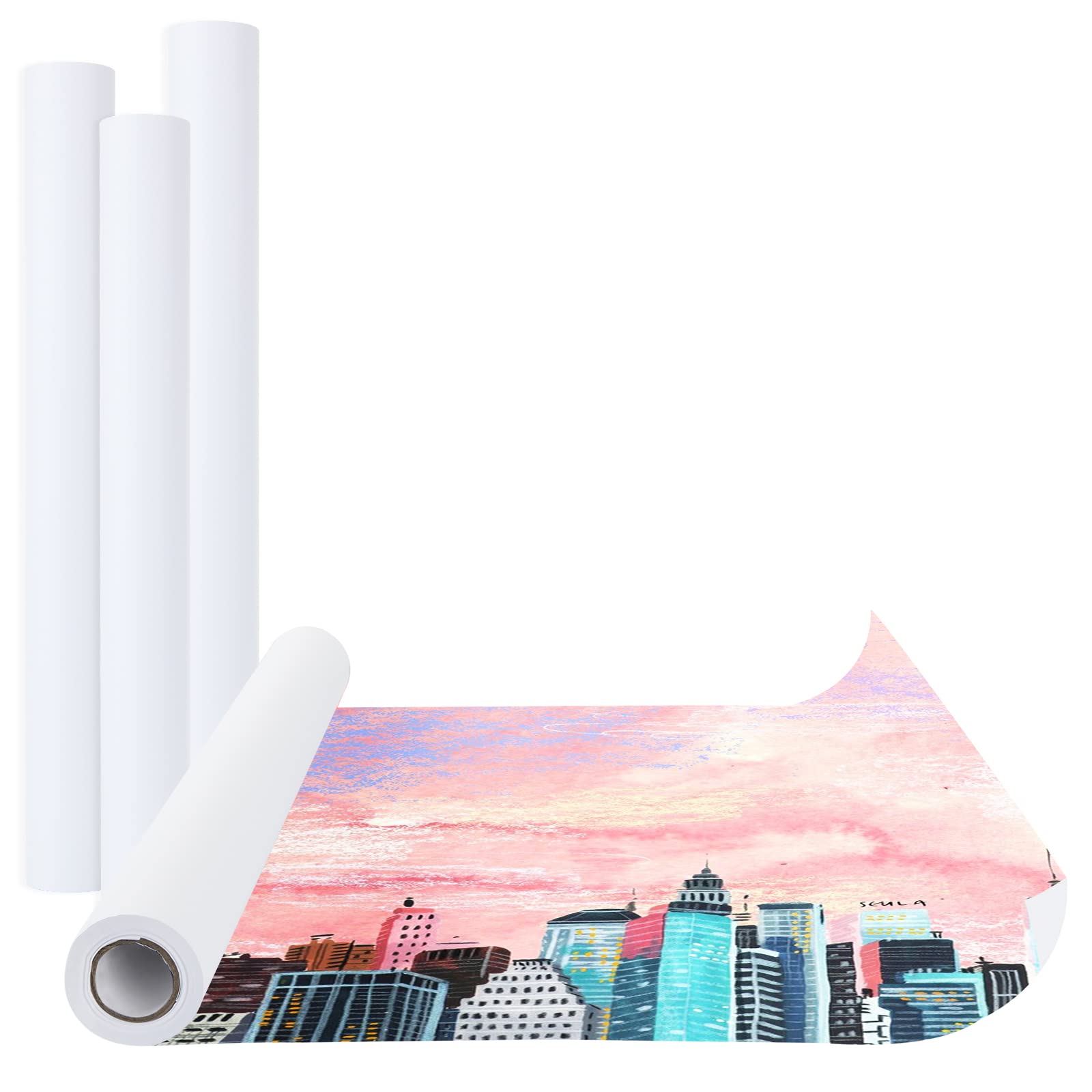 Rouleau Papier Créatif Enfants Rouleau De Papier à Dessin 44 Cm X 25 M – 70 G/m² Blanc Recyclé | Pour Peinture, Croquis, Activités Manuelles Papier à Dessin 44 Cm Large