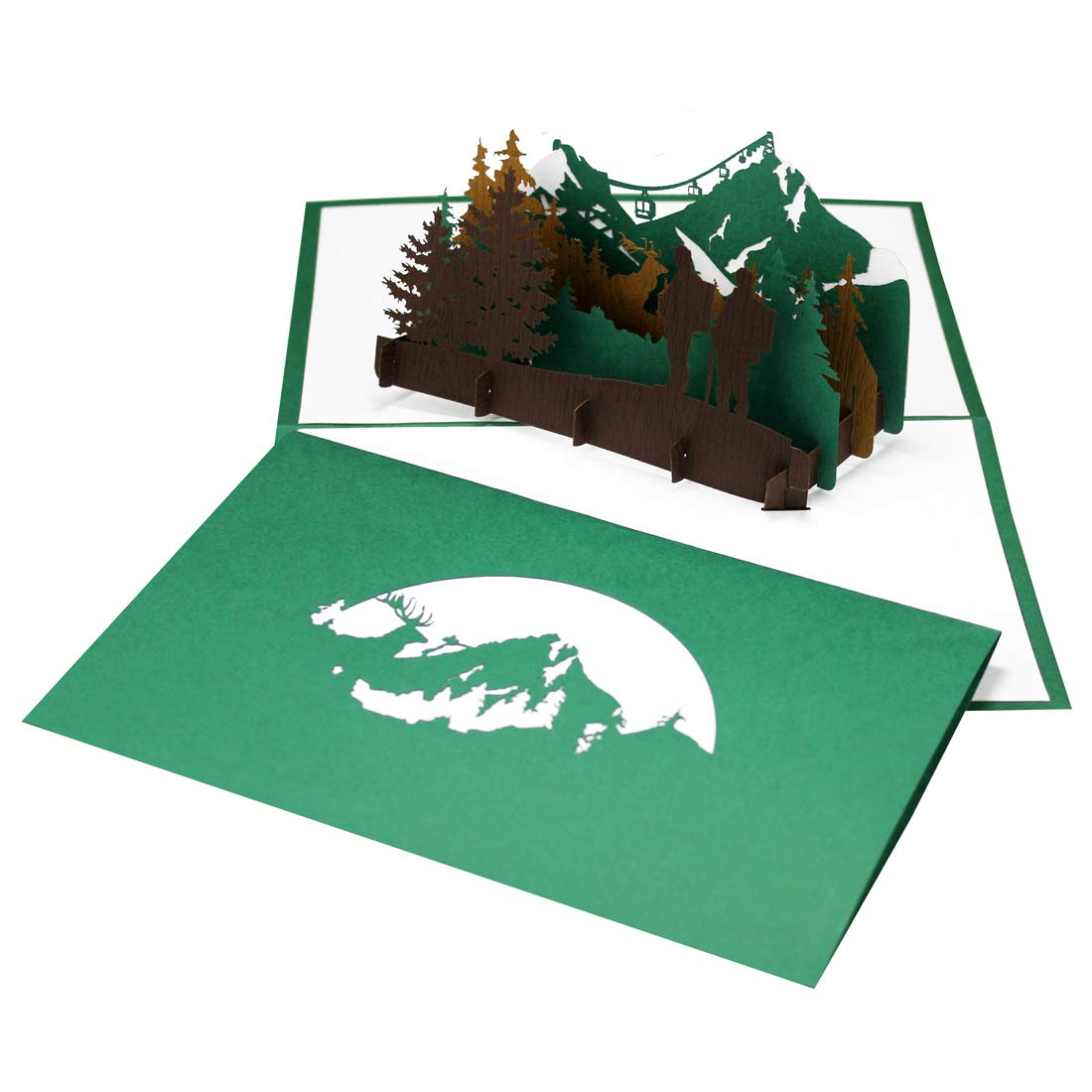 3D Pop Up kartka z życzeniami z życzeniami na wędrówki i wspinaczkę górską, bon podróżny, kartka podarunkowa 3D, kartka urodzinowa