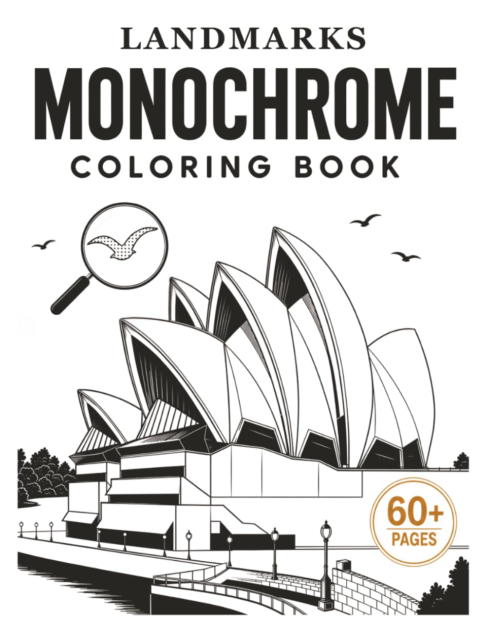 Landmarks Monochrome Coloring Book