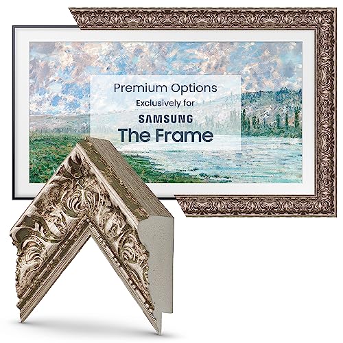 Deco TV Frames - Tuscan Silver Smart Frame Compatible ONLY with Samsung The Frame TV (3
