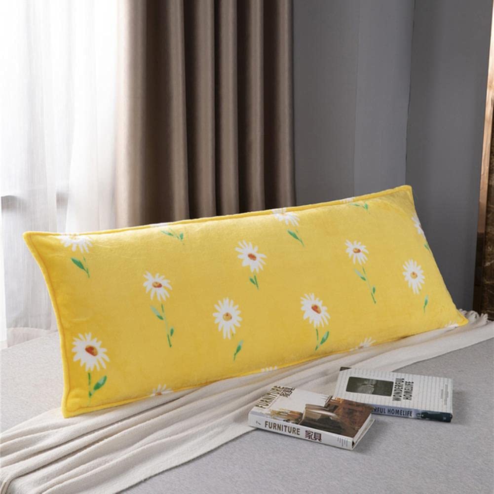 Taie d'oreiller en flanelle douce UKKO 180X48Cm grand format pour lit double confortable
