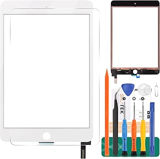 SRJTEK for iPad Mini 4 Screen Replacement Touch Digitizer Glass Touchscreen Repair Parts Assembly Kits, with Tempered Glass Protector(LCD not Include) White