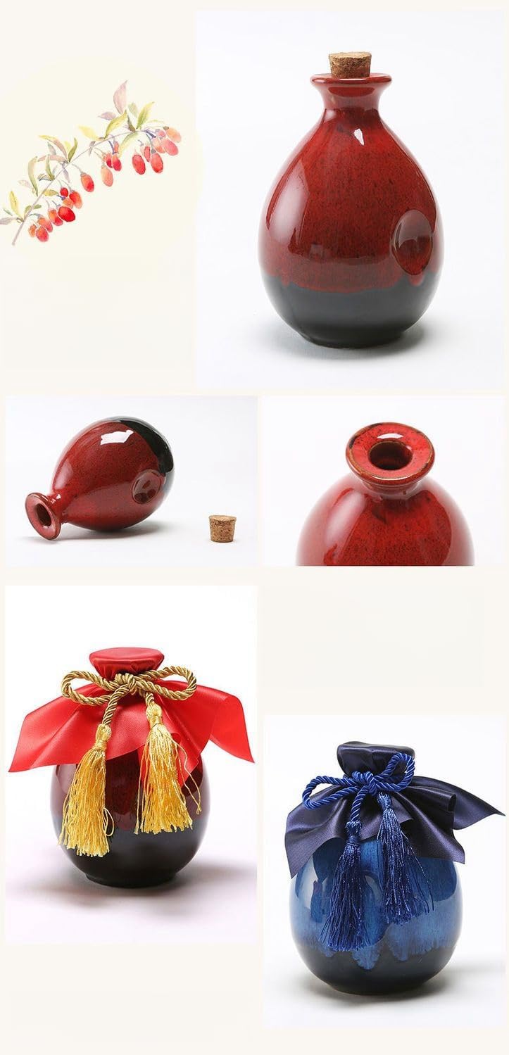 陶器　酒瓶　焼酎瓶 Amazon｜[Kulangsu ]職人手作り 空き瓶 陶器瓶 保存瓶 ワインボトル 酒