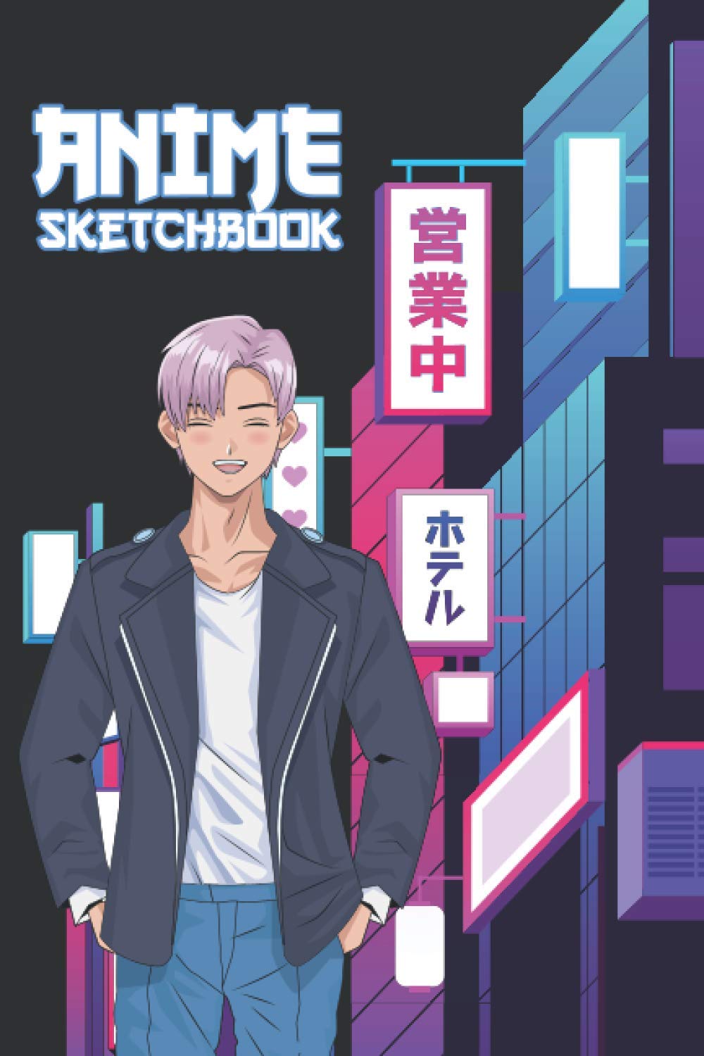 Anime Sketchbook: Small 6 x 9 Anime Drawing Pad | Manga Sketch Book with Blank Pages for Drawing, Sketching, and Doodling | Cute Gift for Those who Love Manga Japanese Art, Anime, and Kawaii