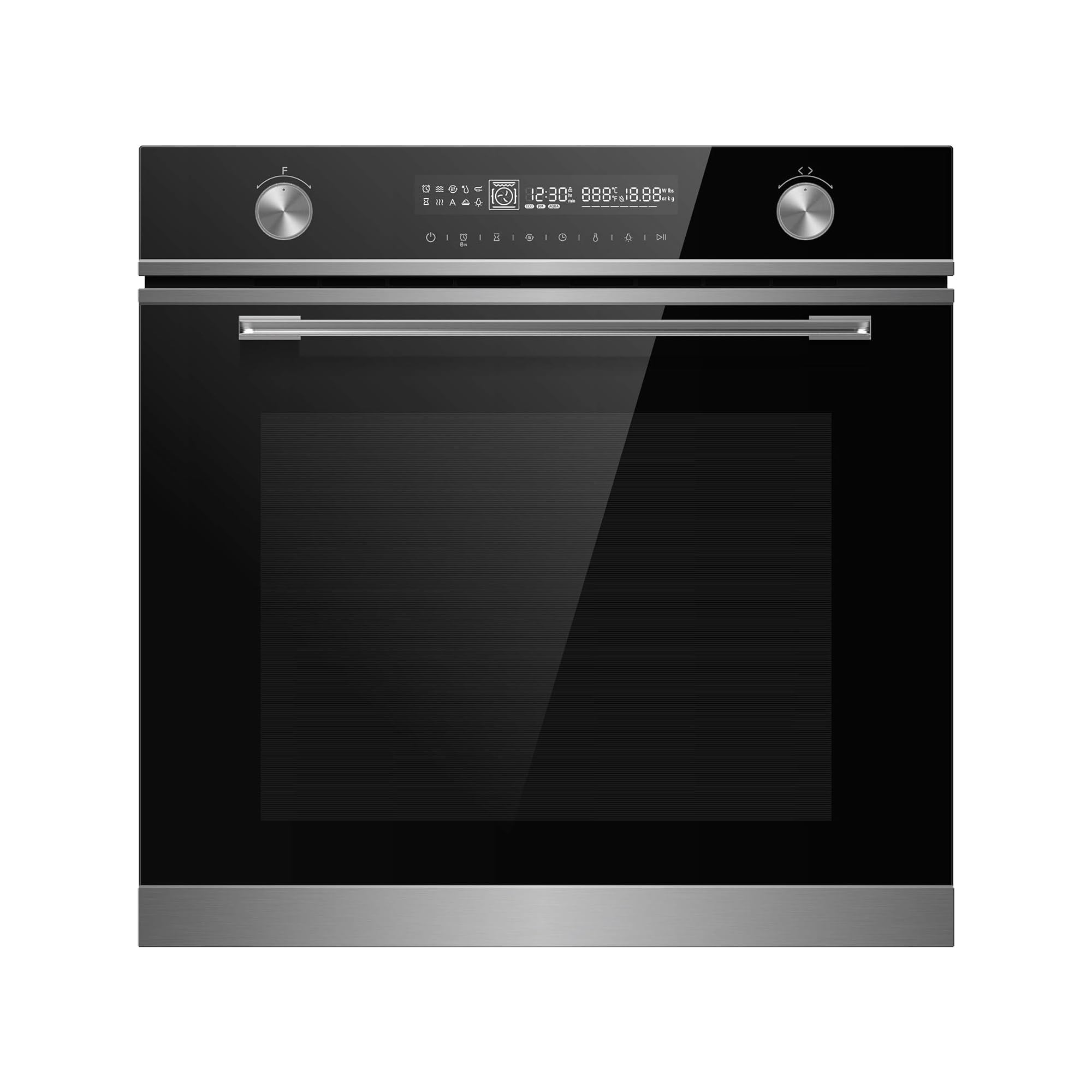 Cookology TOF650SS Multifunction Built-in Oven Touch & Dial Control Electric 72L [Energy Class A+]