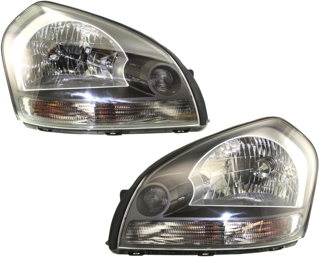 CarLights360 For Hyundai Tucson Headlight Assembly 2005 06 07 2008 Pair Driver and Passenger Side DOT Certified | HY2502133 | HY2503133 | 92101-2E050