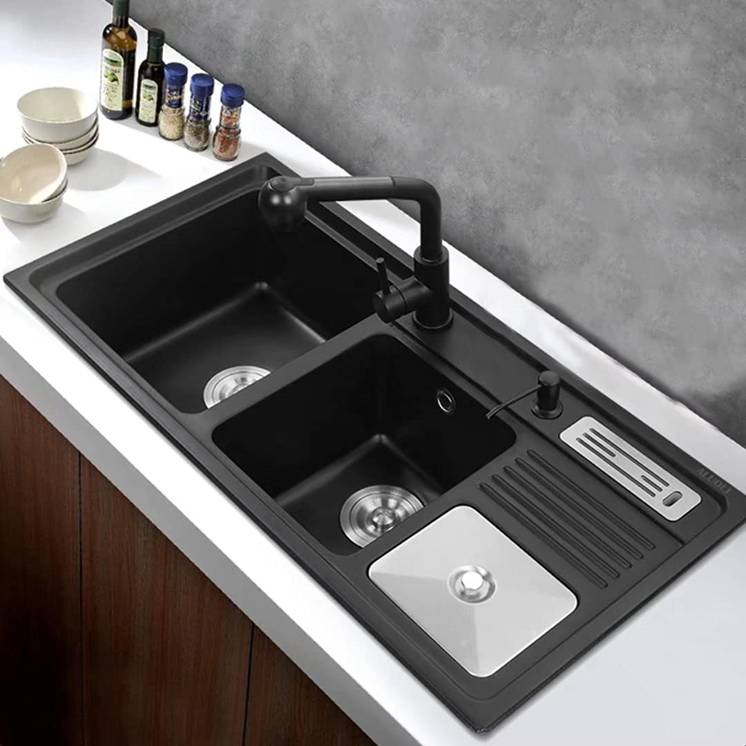 Buy HGTRH Workstation Kitchen Sink Drop In,workstation Sink Black Under