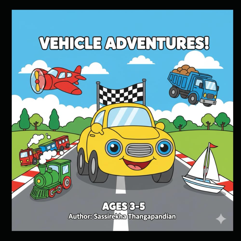 Vehicles Adventure: Kids Coloring Book - Vehicles