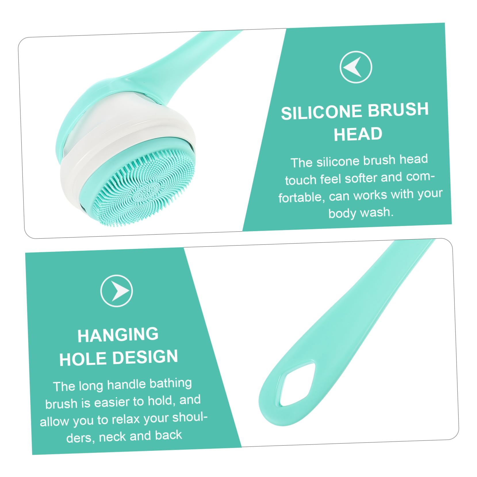 DOITOOL Cepillo de Ducha Eléctrico Mango Largo y Cabezales Intercambiables para Exfoliación Corporal y Espalda en Baño