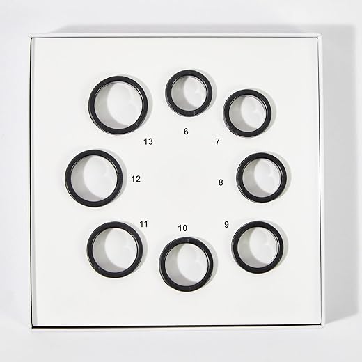 Smart Health Ring for Women Men, Fitness Tracker Ring with Heart Rate, Blood Oxygen, Sleep Tracker, Step Tracker, No Subscription Fee, IP68 Waterproof Smart Ring for iPhone & Android (Sizing Kit Only)