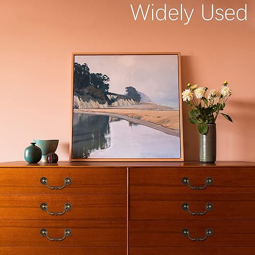 Miniatura 7 de Paquete de 2 tiradores de cajón antiguos de 3 pulgadas con agujeros de 3 pulgadas, manijas de bronce vintage para gabinetes, vestidores, mesas,