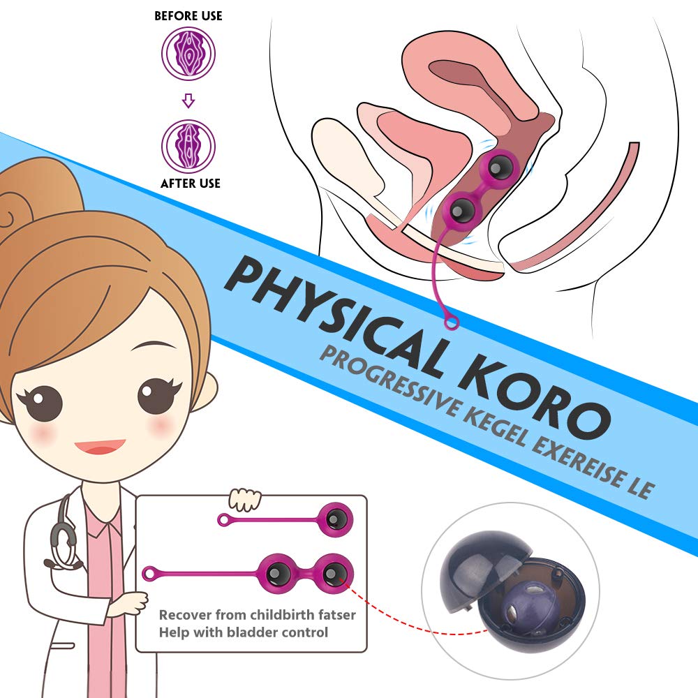 9 Modalità di Màssaggio con Telecomando Silicone Kēgēl Bàll 2 in 1 Palline Per il Pelvico Palline per Donna,USB Ricaricabile,Impermeabile,para Controllo della Vescica ed Esercizi del Pavimento Pelvico