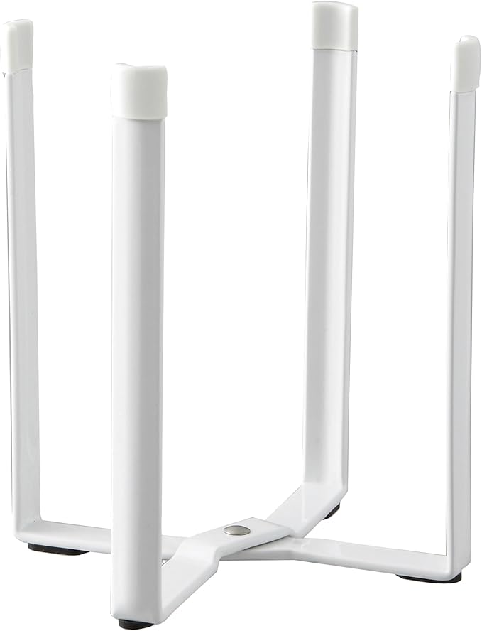 山崎実業(Yamazaki) ポリ袋エコホルダー ホワイト 約W12×D9.5×H16.5cm タワー tower 卓上ゴミ箱 三角コーナー 水切り スリムに折り畳める 6787