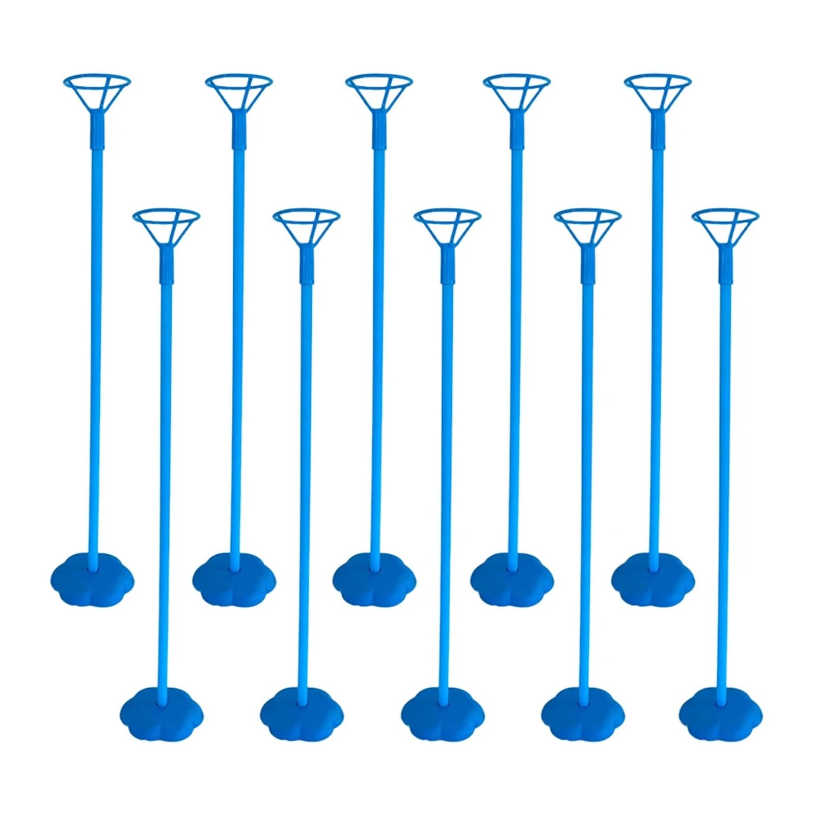 Soporte para palos de globos Juego de 30 soportes for globos de mesa, con base y poste for globos(Blue)