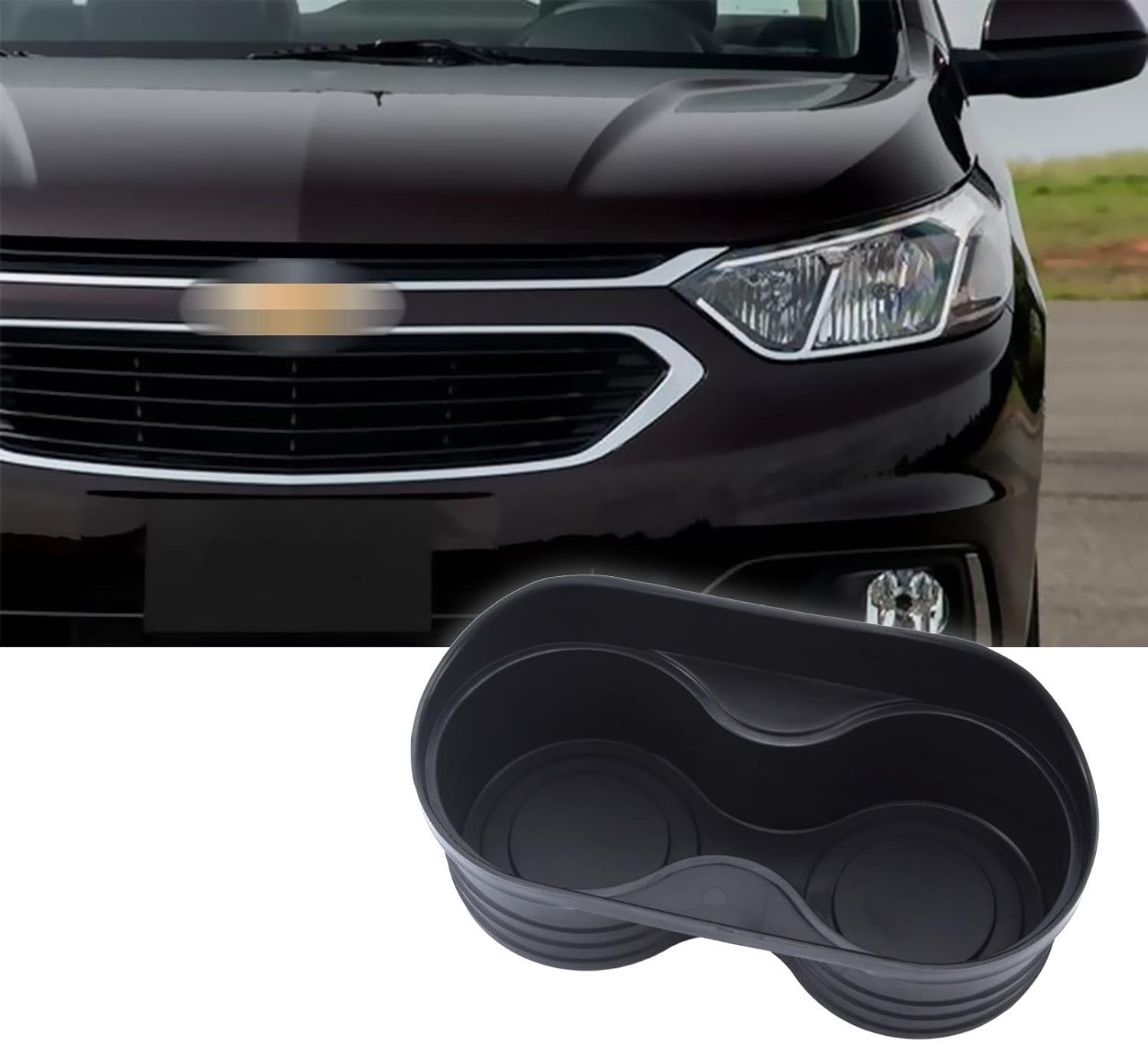 Cup Holder for Chevy Cobalt Pontiac G5 2005-2010, Insert Front Console Rubber Dual Drink Cupholder Liner for 2005 2006 2007 2008 2009 2010 Chevy Cobalt/2007 2008 2009 Pontiac G5-1PC