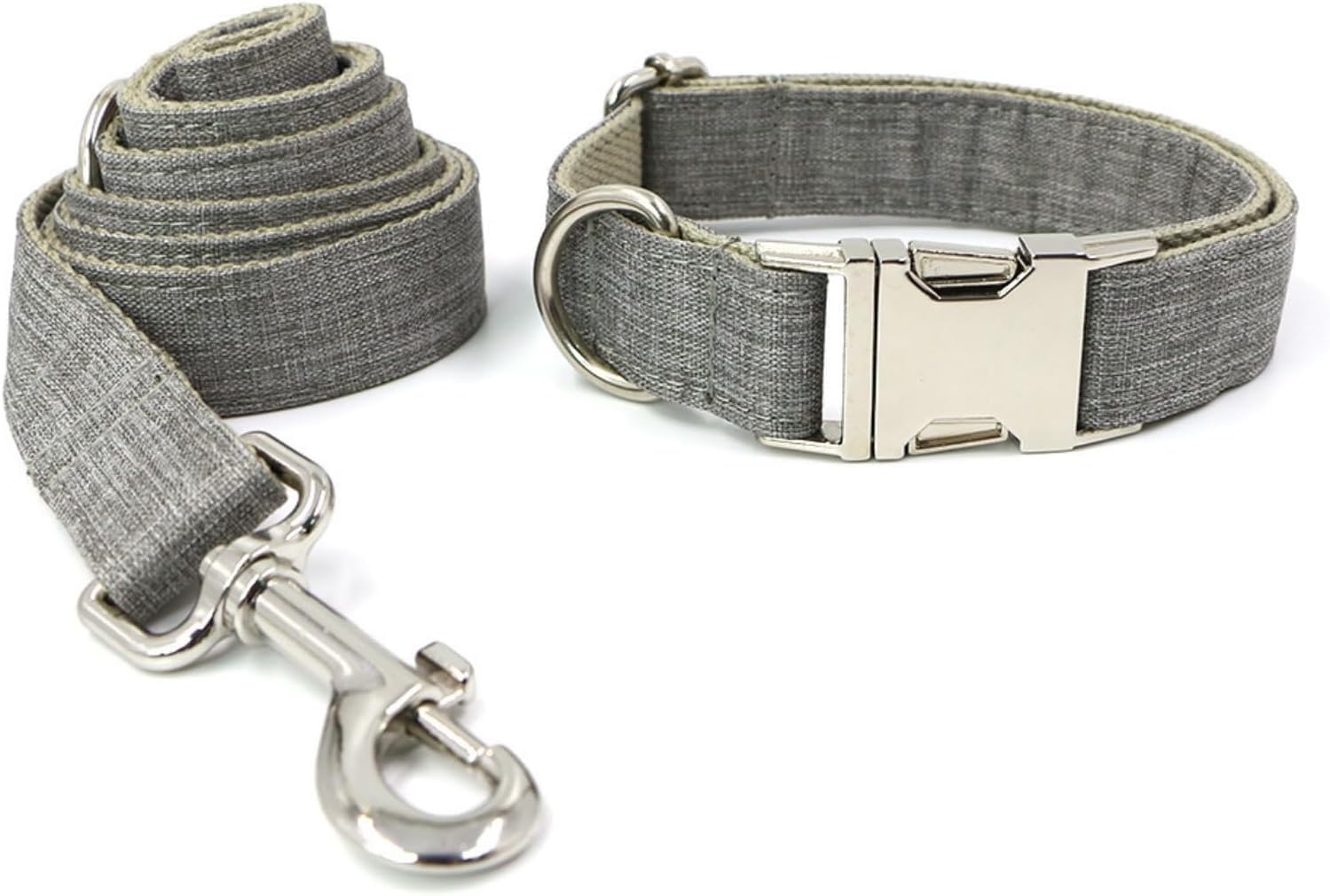Collari for cani Comfort, set collare e guinzaglio Collari for cani regolabili con fibbia in metallo e guinzaglio for cani di piccola taglia Guinzaglio intrecciato resistente for cani di taglia media