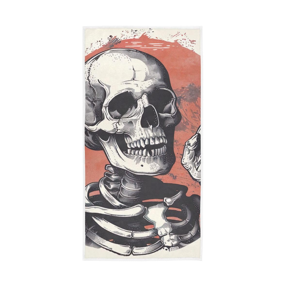 HUYGD Skeleton Showing Finger Hand Towel Soft Washcloths Lightweight Towels 15 x 30 Inch