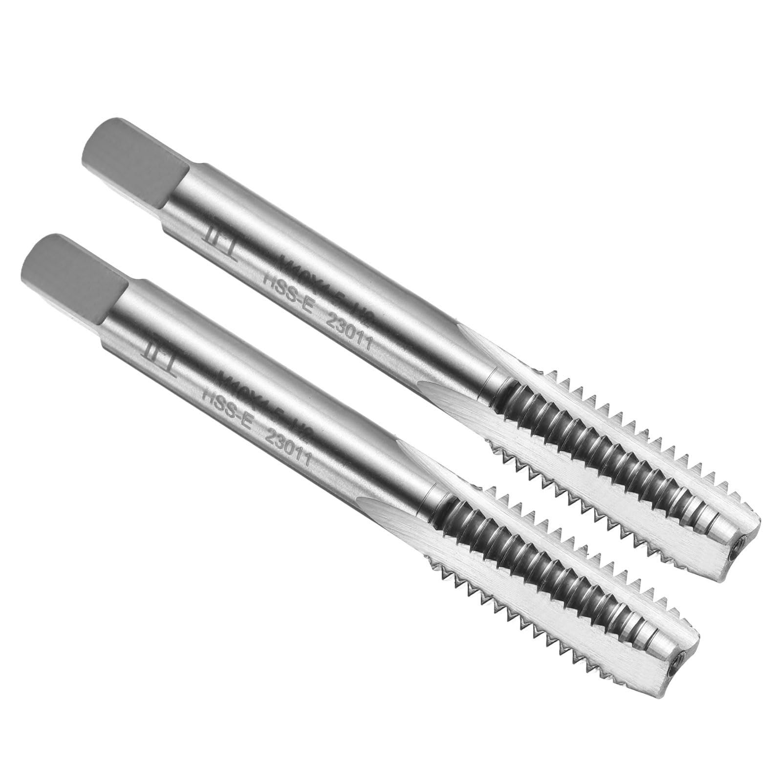 sourcing map 2pcs Hand Bottom Tap M10 x 1.5 H2 Metric Thread Bottoming Style Threading Taps High Speed Steel HSS6542 Straight Flutes Screw Tapping Tool