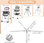 Straps de chaise haute compatible avec Evenflo 4 en 1 Chaise haute, Poignées de rechange pour Graco, Chicco, Chaise haute tendance et ingéniosité pour bébé, Ceinture de sécurité réglable universelle