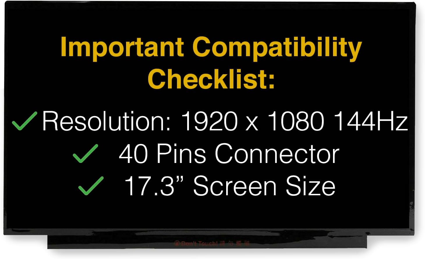 Replacement Screen for ASUS TUF706HM-ES76 40 Pins FHD 1920x1080 Matte LCD LED Display with Tools