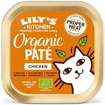 Lily's Kitchen Mit natürlichen Zutaten hergestellt Nassfutter-Schale für Katzen Bio-Huhn Getreidefreie Rezeptur 19 x 85g