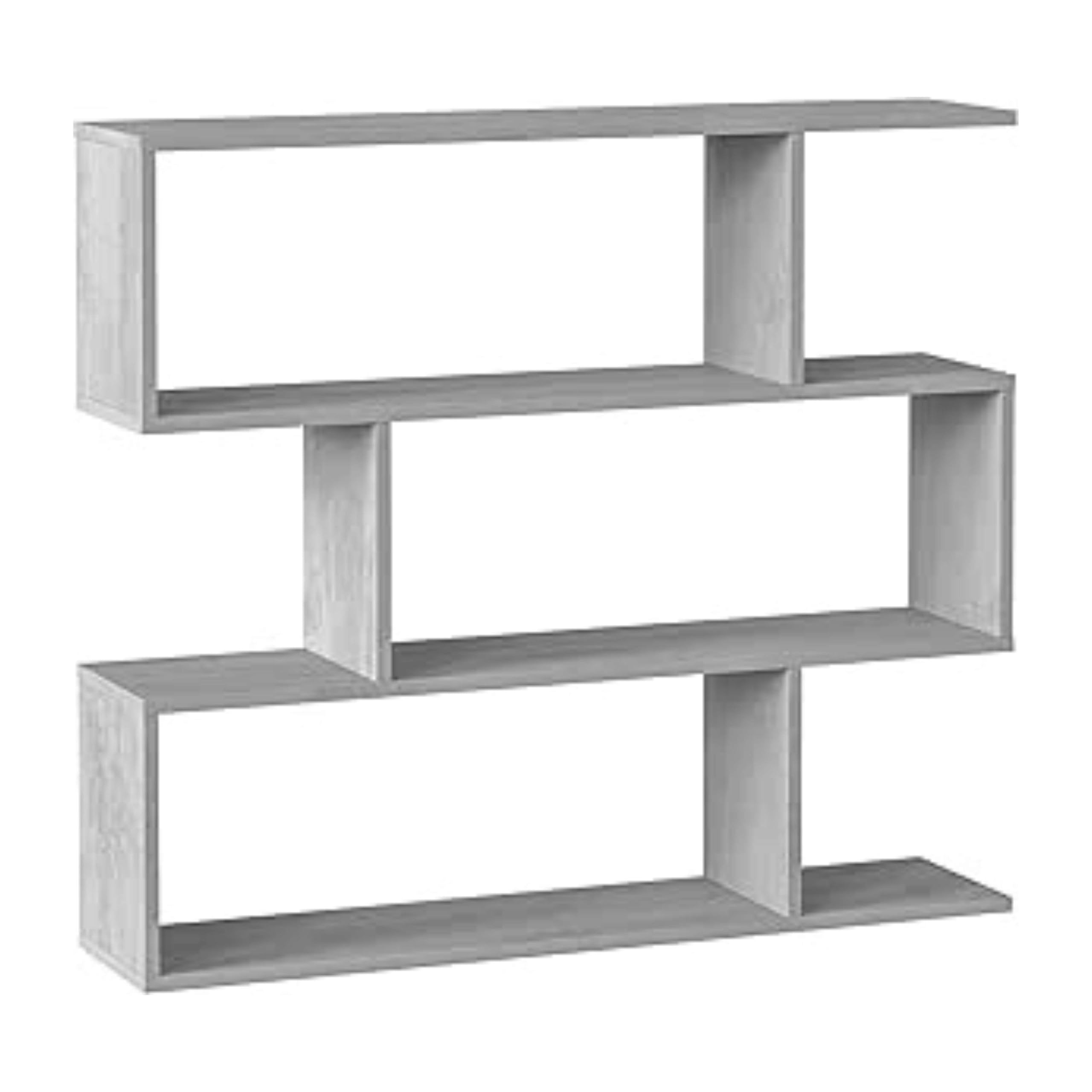 Habitdesign Estantería Baja Plutón Color Cemento salón despacho Estilo Moderno 97x110x24 cm