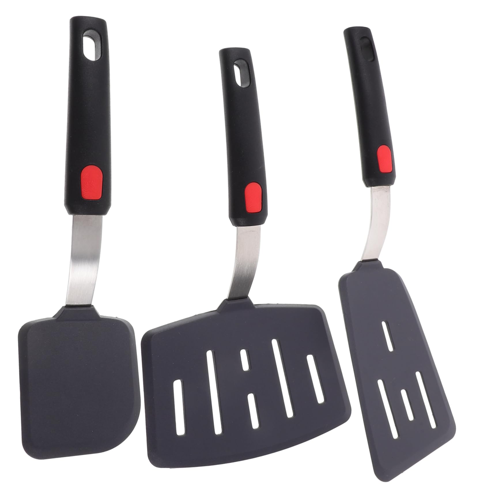 Abaodam 3pezzi Spatola in Silicone Riutilizzabile per Cucina Resistente al Calore per Friggere Spatola Antiaderente per Wok Domestico Multifunzione per Appendere Pratica per Pentole