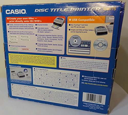 Casio Disc Title Printer With Qwerty Keyboard (Cw-75) #TOP1