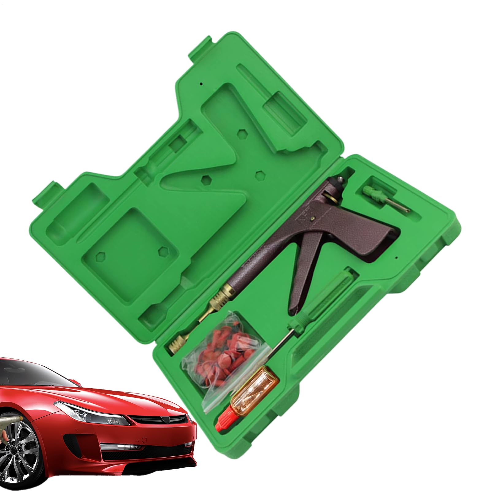 Kit Reparación Neumáticos Moto Válvula de Vacío del Compresor | Kit de Reparación de Neumáticos para Coche Inflador para Carretera ATV Camión Tractor Cortacésped Moto de