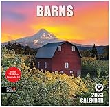 RED EMBER Barns Jan - Dec 2023 Monthly Wall Calendar | Deluxe Edition - 5 Extra Full-Page Images & Extra Strength Hanging Hole |12' x 24' Open | Thick & Sturdy Paper | Beautiful Barns