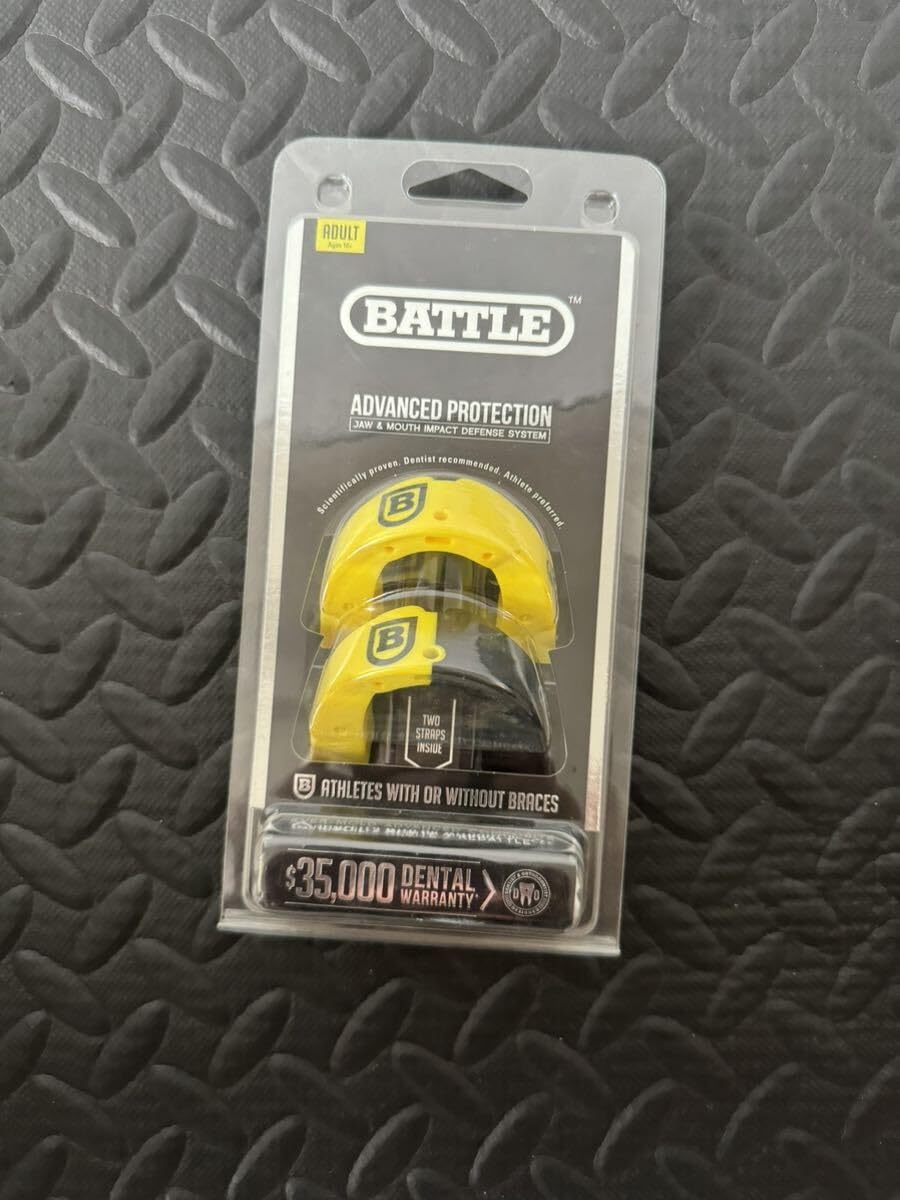 BATTLEマウスピース スタンダードタイプ 黄/黒+黄色 フリーサイズ 格闘技 Amazon.co.jp: BATTLEマウスピース スタンダードタイプ 黄/黒+
