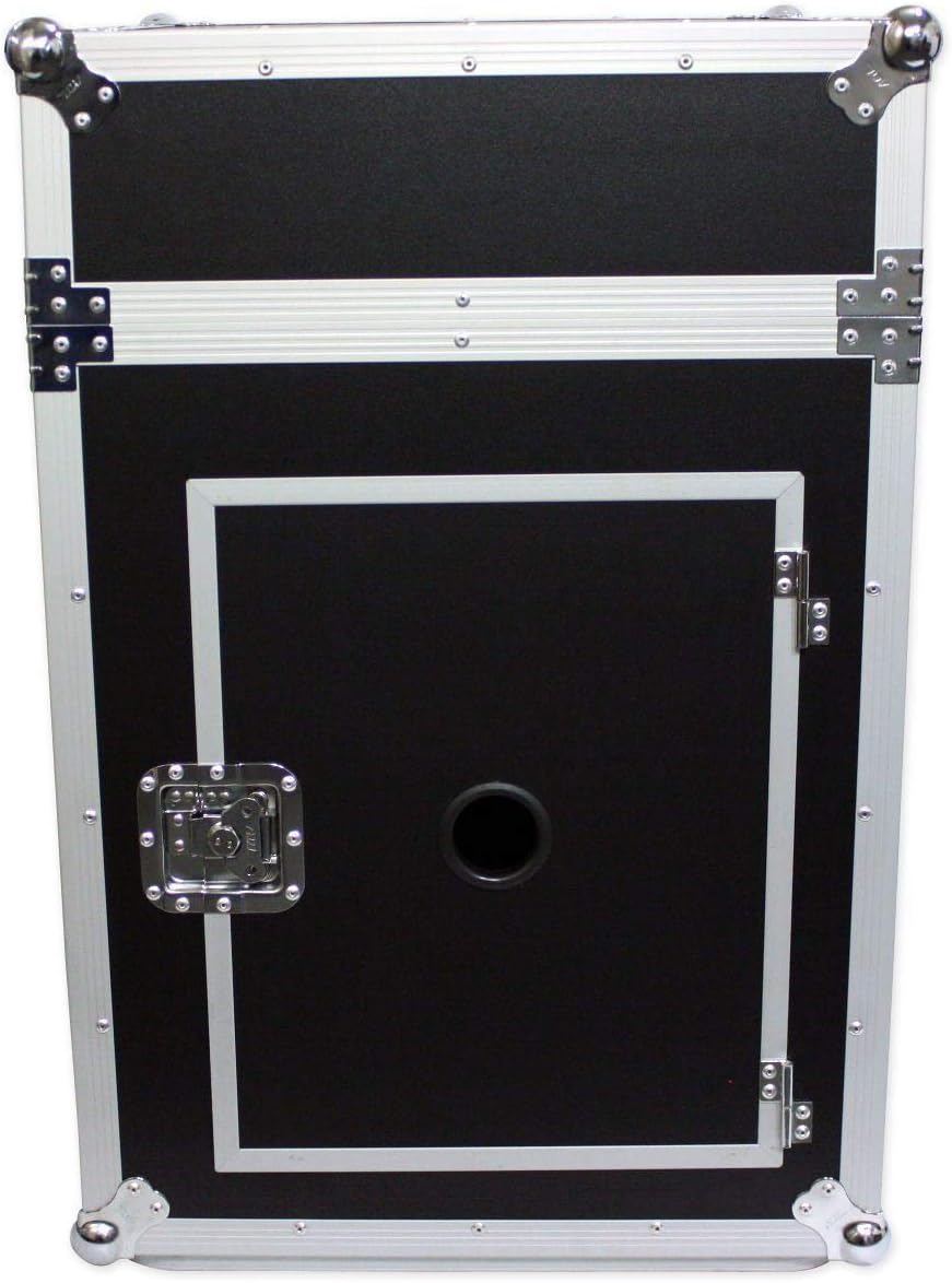 TOV Pro X T-14MRSS 14U x 10U Slant Combo DJ Rack Flight Case w/ 4" Wheels/Casters