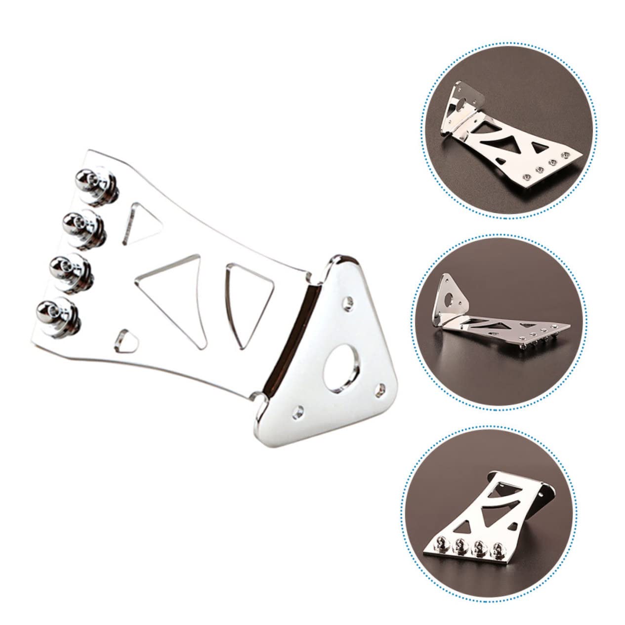 Abaodam 3stücke Metal Banjo Tailpiece Mit Chromfarbenem Design Saitiger Banjo Saitenhalter Für Verbesserten Und Zubehör