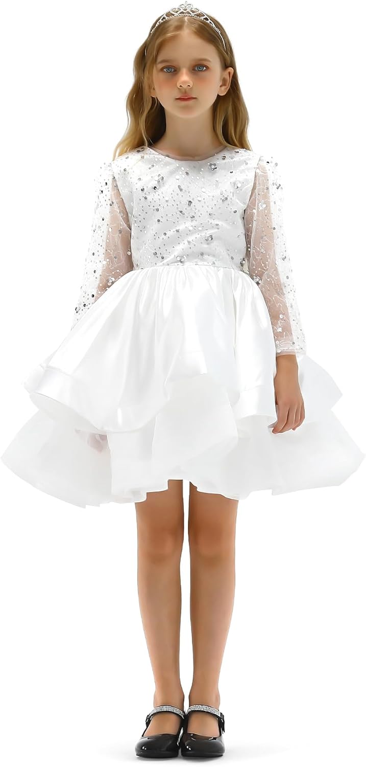 K KomForme Mary Jane Shoes with Low Heel Rhinestones Princess Flats Dress Pump Shoes for Little Kid/Big Kid - Image 7