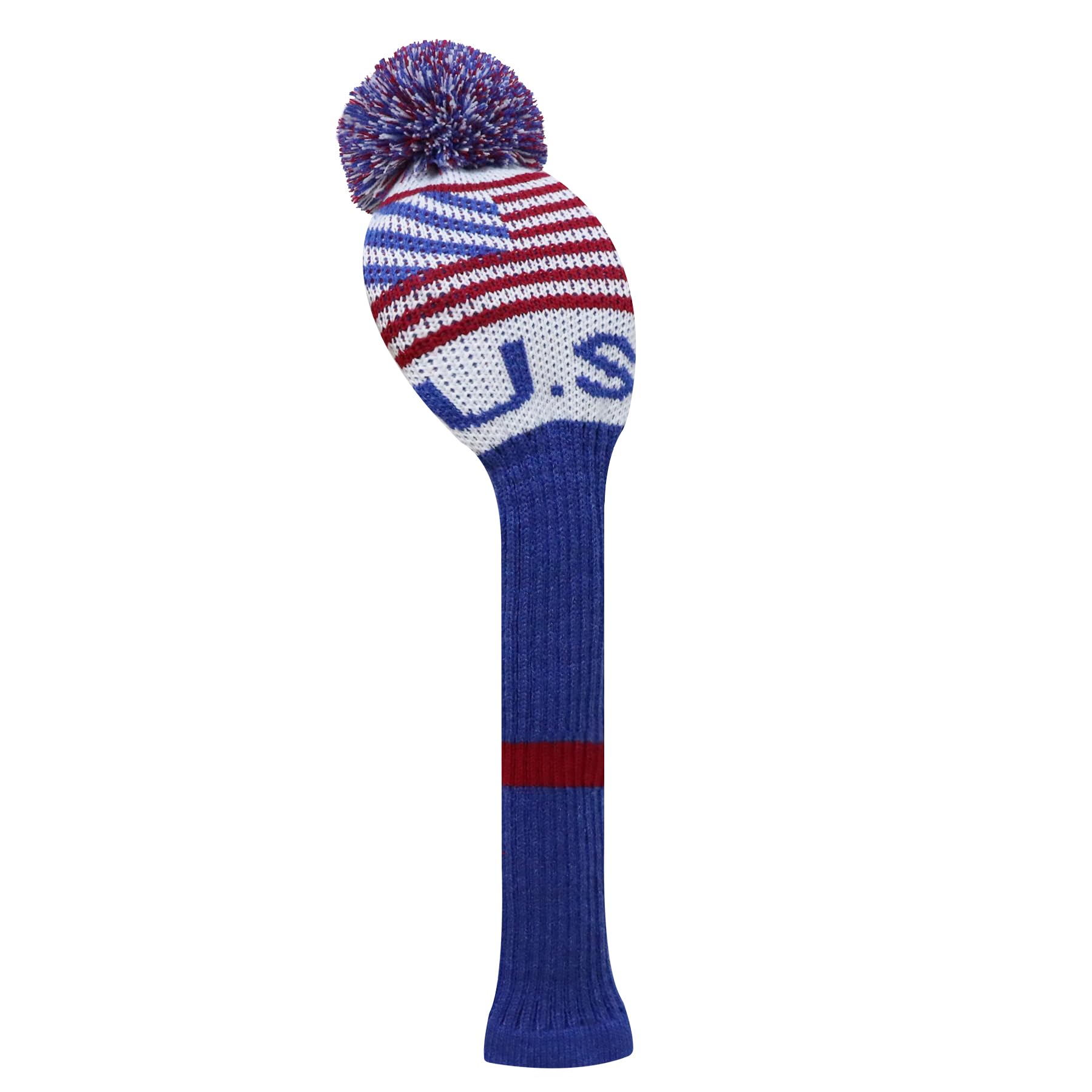 LeFeng Sports Golf Headcover, Knitted Polyester, American Flag, Driver Fairway Woods and Hybrid — image 1