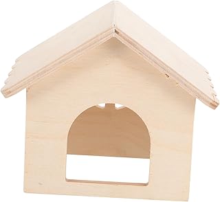 HAPINARY Esconderijo De Hamster Casa Bichos Brinquedos Brinquedo Lenhoso Gaiola De Hamster De Madeira Fornecimento De Hamster Adorável Casa De Rato Esconderijos De Madeira De Hamster