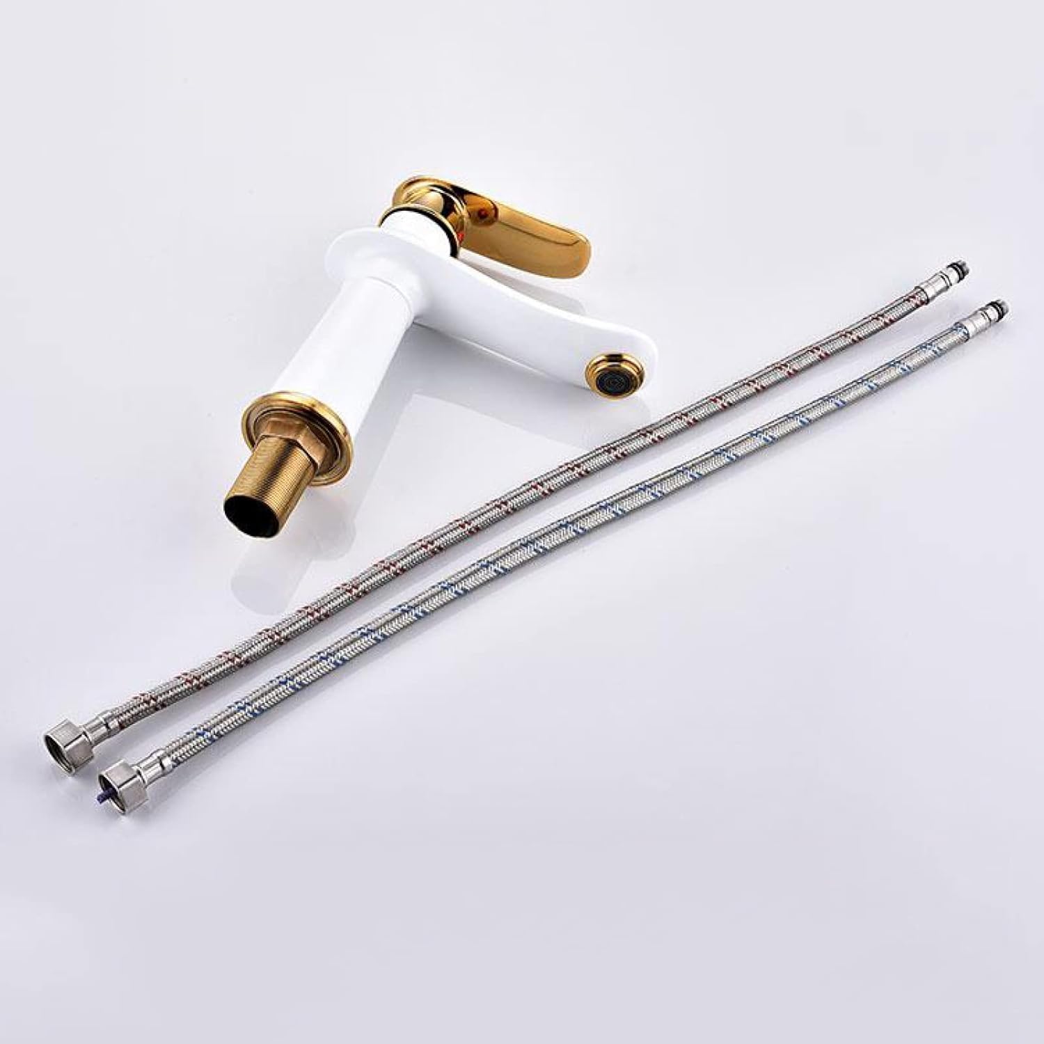 Vintage Bathroom Faucet, Brass Sink Faucet Bathroom, Sink Faucet Hot and Cold Mix Tap, Bathroom Sink Faucet Single Handle, Black Antique, High(Heigu,High)