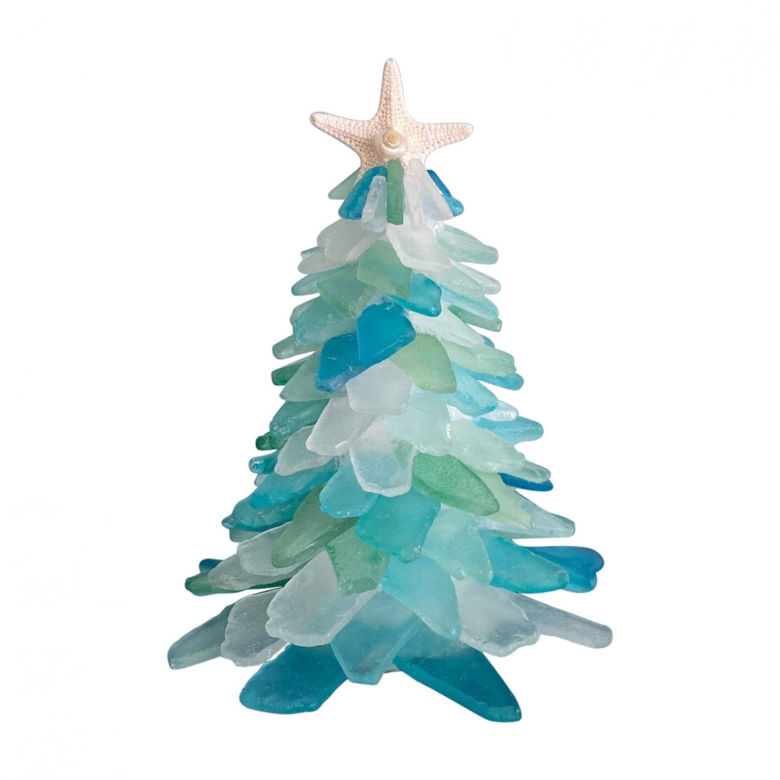 Décoration De Noël En Verre De Mer - Crèche De Jésus Style Plage, Ornement Unique Fait Main (8cm)