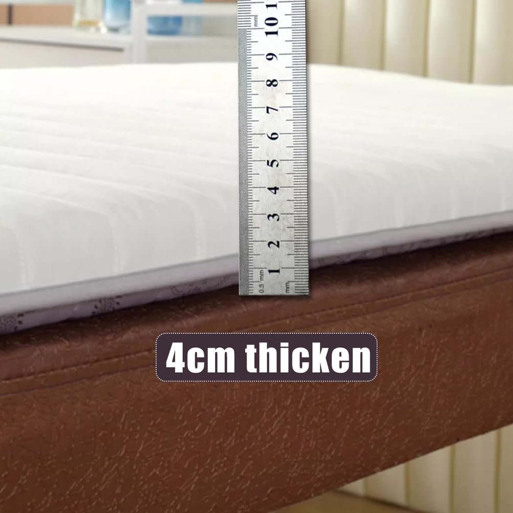 Grey(t),180 * 60cm,LDLCYCN High Density Sponge Massage Bed Pad Without Face Hole Thick 4Cm Massage Table Topper Lash Bed Cushion Non-Slip Massage Bed Mattress Pad with Elastic Band Round Head