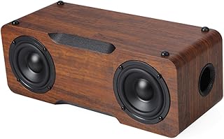 Hemobllo Despertador Alto-Falante Alto-Falante De Mesa Alto-Falantes Rádio Alto-Falante Tela Grande Relógio LED Relógios De Tela LED Display LED De Madeira Relógio Alto-Falante Música